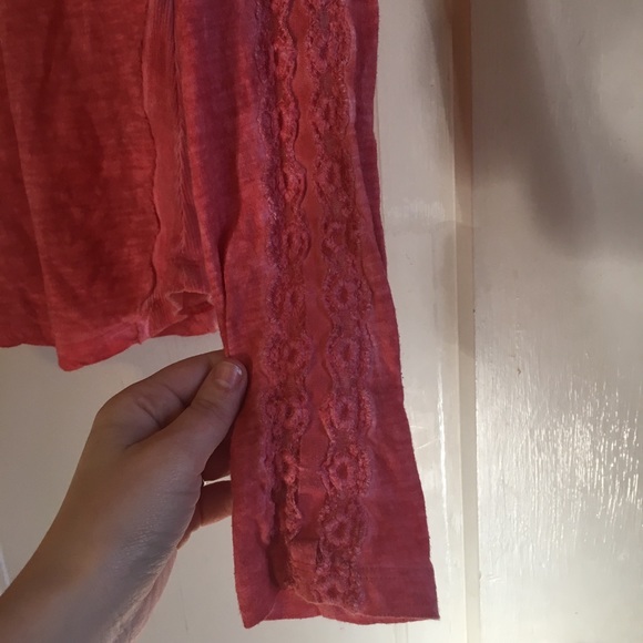Free People Shell Stitch Lace Henley - Picture 5 of 7